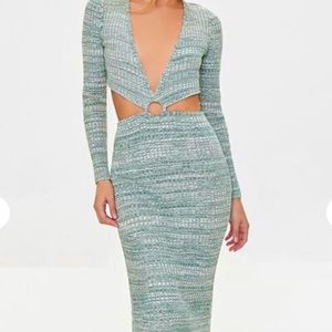Green midi dress Forever 21 New with tags